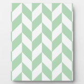 Mint Green Herringbone Pattern Fotoplaat (Voorkant)