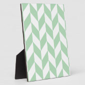 Mint Green Herringbone Pattern Fotoplaat (Zijkant)