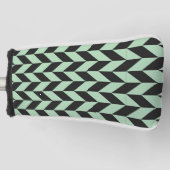 Mint Green Herringbone Pattern Golfheadcover (Voorkant)
