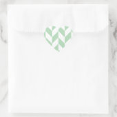 Mint Green Herringbone Pattern Hart Sticker (Tas)