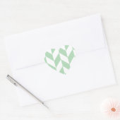 Mint Green Herringbone Pattern Hart Sticker (Envelop)