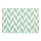 Mint Green Herringbone Pattern Kussensloop (Achterkant-Rechts)