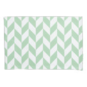 Mint Green Herringbone Pattern Kussensloop (Voorkant-Links)