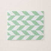 Mint Green Herringbone Pattern Legpuzzel (Horizontaal)