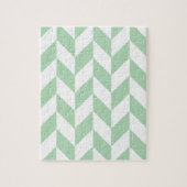 Mint Green Herringbone Pattern Legpuzzel (Verticaal)