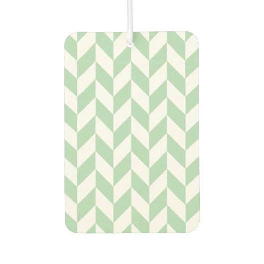 Mint Green Herringbone Pattern Luchtverfrisser (Voorkant)