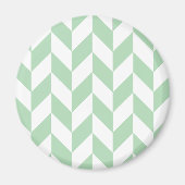 Mint Green Herringbone Pattern Magneet (Voorkant)