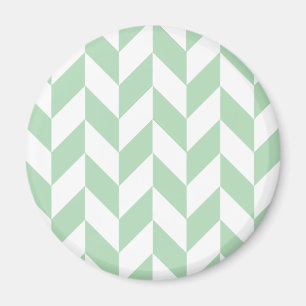 Mint Green Herringbone Pattern Magneet