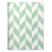 Mint Green Herringbone Pattern Notitieboek (Voorkant)