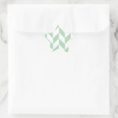 Mint Green Herringbone Pattern Ster Sticker (Tas)