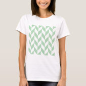 Mint Green Herringbone Pattern T-shirt (Voorkant)