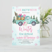 Mint Green Het wordt Sneeuw Veel Leuke Verjaardag Kaart (Staand voorkant)