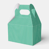 Mint Green Holiday Stripe Personalized Christmas Bedankdoosjes (Achterkant)