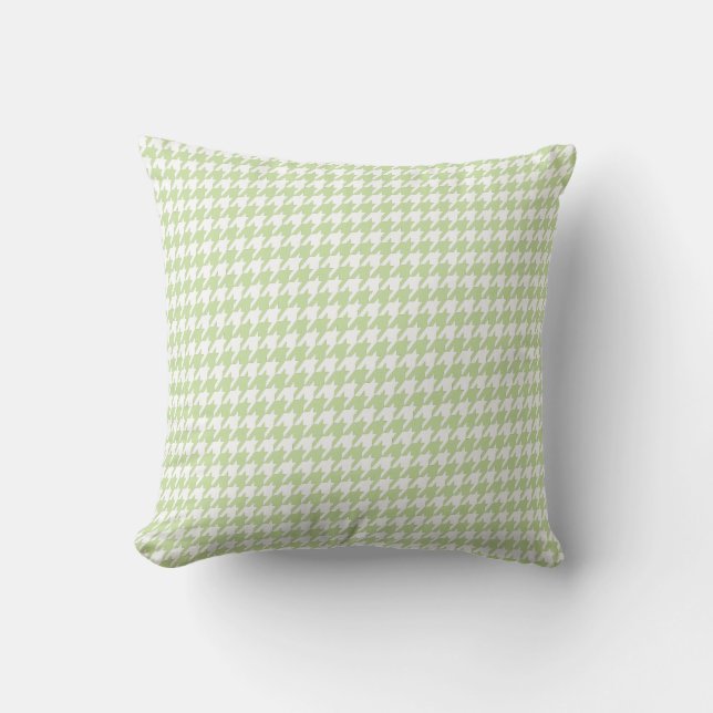 Mint Green Houndstooth Pattern Sierkussen (Voorkant)