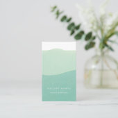 Mint Green Ink Dipped Ombre Visitekaartje (Staand voorkant)