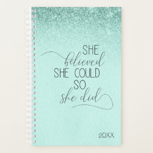 Mint Green Inspirerend vrouw Planner