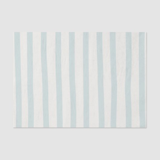Mint Green & Ivory Cream Waterverf Stripes Modern Tissuepapier (Voorkant)