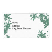 Mint Green Ivy Square Etiket (Voorkant)