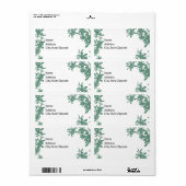 Mint Green Ivy Square Etiket (Full Sheet)