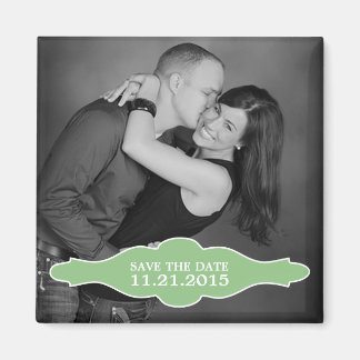 Mint Green La Bon Vie Photo Save the Date Magnet