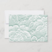 Mint Green Lace RSVP Kaartje (Voorkant)