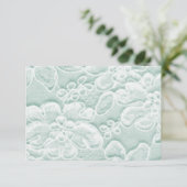 Mint Green Lace RSVP Kaartje (Staand voorkant)
