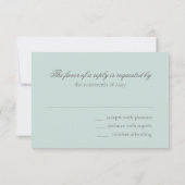 Mint Green Lace RSVP Kaartje (Achterkant)