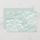 Mint Green Lace RSVP Kaartje (Voorkant / Achterkant)