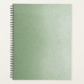 Mint Green Leather Planner (Voorkant)