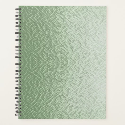 Mint Green Leather Planner (Voorkant)