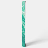 Mint Green Light Waves Phone Case Samsung Galaxy Hoesje (Linkerkant)