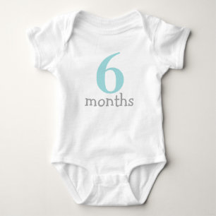 Mint Green Maandelijkse Baby Romper