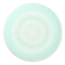 Mint Green Mandala Pastel Modern Keramische Knop