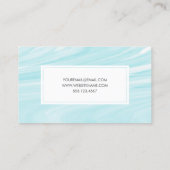 Mint Green Marble Swirl Pattern Visitekaartje (Achterkant)