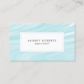 Mint Green Marble Swirl Pattern Visitekaartje (Voorkant)