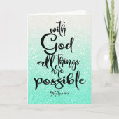 Mint Green Matthew 19:26 Alles is mogelijk Kaart (Voorkant)