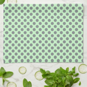 Mint Green met Gray Polka Dots van Shirley Taylor Theedoek