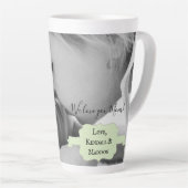 Mint Green Minimalist Photo Moederdag Latte Mok (Rechterhoek)