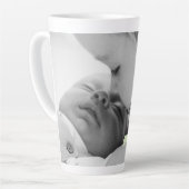 Mint Green Minimalist Photo Moederdag Latte Mok (Linkerhoek)