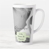 Mint Green Minimalist Photo Moederdag Latte Mok (Rechts)