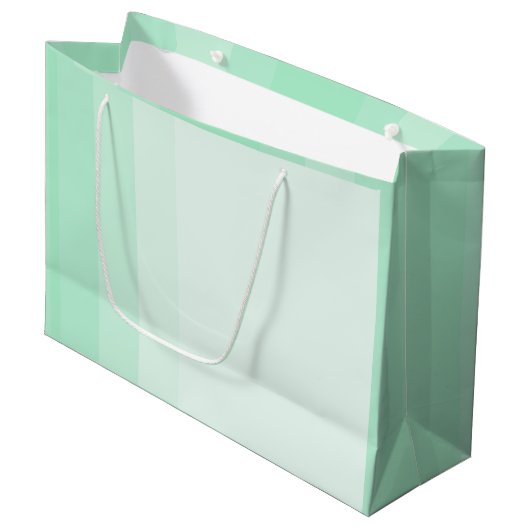 Mint Green Modern Elegant Sjabloon Trendy Groot Cadeauzakje (Voorkant Gekanteld)
