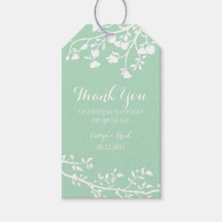 Mint Green Modern Flower Wedding Hartelijk dank La Cadeaulabel