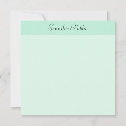 Mint Green Modern Handgeschreven de Sjabloon van h (Voorkant)