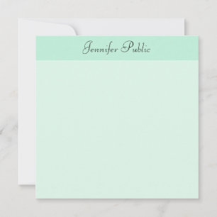 Mint Green Modern Handgeschreven de Sjabloon van h
