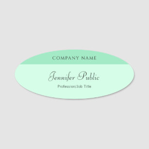 Mint Green Modern Handschrift Name Script Elegant Naamplaatje