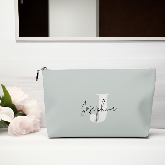 Mint Green Moderne Minimalistische Monogrammed Etui