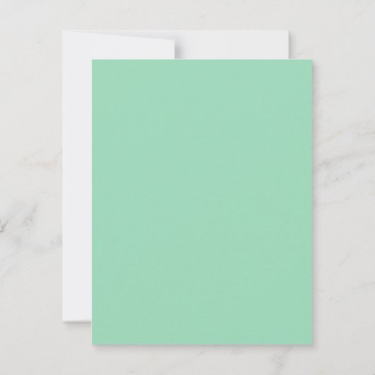 Mint Green Monogram 2 Initialen met twee letters M Notitiekaartje (Achterkant)