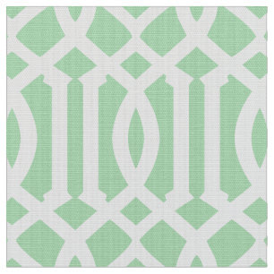 Mint Green Moroccan Pattern   Stof