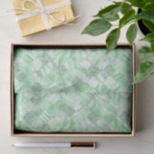 Mint Green Moroccan Quatrefoil Pattern Tissuepapier (Geschenk)