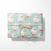 Mint Green Mrs. Claus Wrapping Paper Cadeaupapier